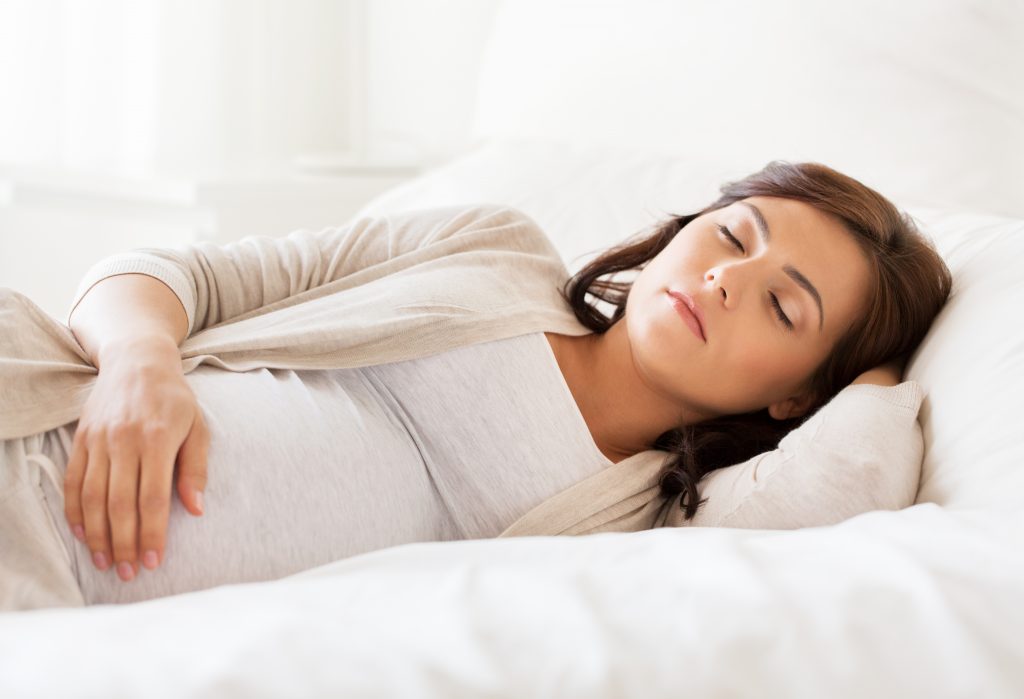 pregnant woman sleeping